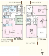 豊田市明和町、新築一戸建ての間取り画像です