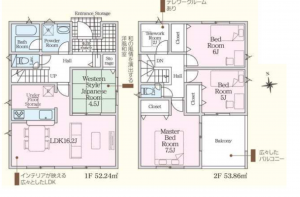 豊田市明和町、新築一戸建ての間取り画像です