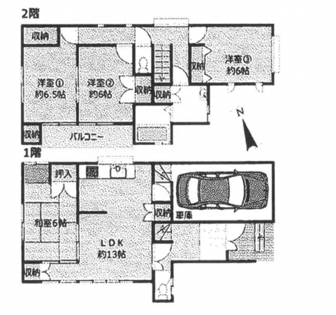 豊田市泉町、中古一戸建ての間取り画像です