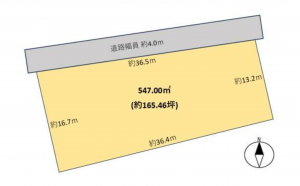 豊田市高町、土地の間取り画像です