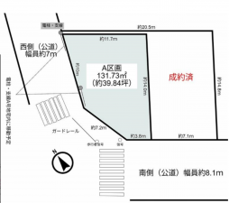 豊田市平戸橋町、土地の間取り画像です