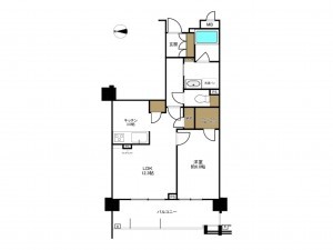 豊田市東梅坪町、マンションの間取り画像です