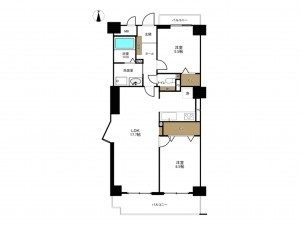 豊田市柿本町、マンションの間取り画像です