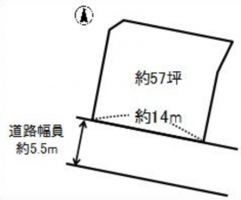 豊田市豊栄町、土地の間取り画像です