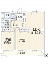 豊田市御幸本町、マンションの間取り画像です