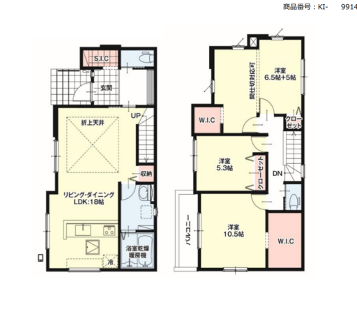 豊田市市木町、新築一戸建ての間取り画像です