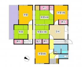 豊田市平山町、中古一戸建ての間取り画像です