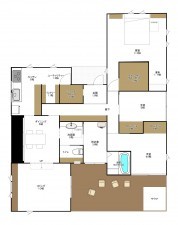 豊田市扶桑町、新築一戸建ての間取り画像です