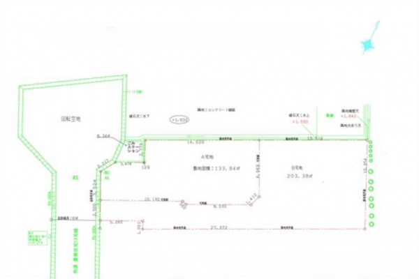 豊田市水源町、土地の間取り画像です