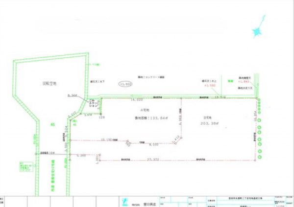 豊田市水源町、土地の間取り画像です