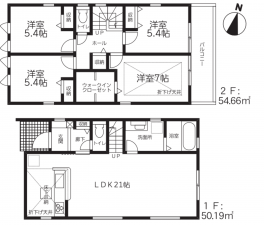 豊田市野見山町、新築一戸建ての間取り画像です