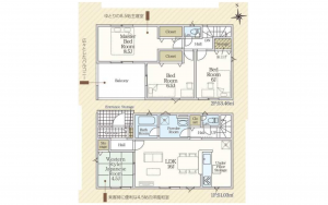 豊田市秋葉町、新築一戸建ての間取り画像です