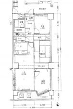 豊田市梅坪町、マンションの間取り画像です