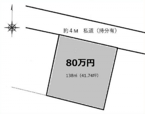 豊田市御船町、土地の間取り画像です