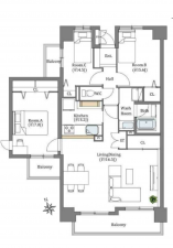 豊田市大林町、マンションの間取り画像です