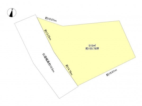 豊田市百々町、土地の間取り画像です