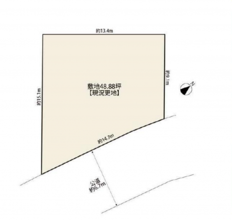 豊田市野見山町、土地の間取り画像です