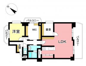豊田市大林町、マンションの間取り画像です