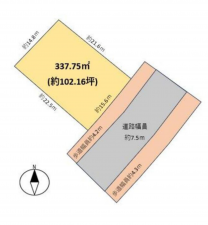 豊田市越戸町、土地の間取り画像です