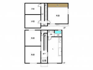 豊田市西中山町、中古一戸建ての間取り画像です