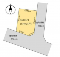 豊田市高上、土地の間取り画像です