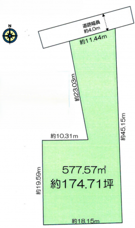 豊田市下市場町、土地の間取り画像です