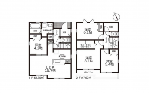 豊田市市木町、新築一戸建ての間取り画像です