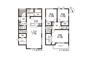 豊田市市木町、新築一戸建ての間取り画像です