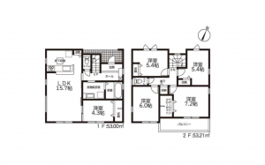 豊田市前山町、新築一戸建ての間取り画像です
