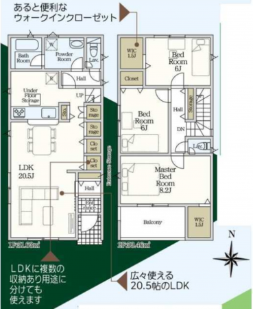 豊田市神池町、新築一戸建ての間取り画像です