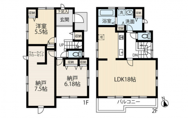 豊田市栄町、中古一戸建ての間取り画像です