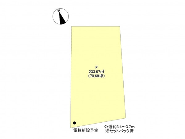豊田市若林東町、土地の間取り画像です