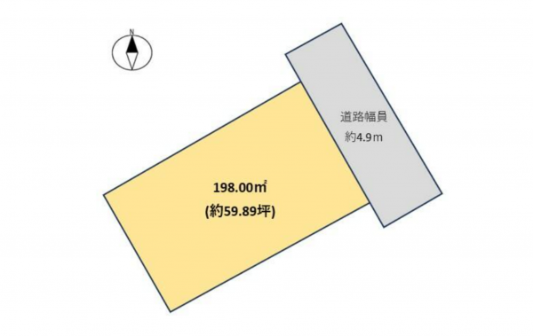 豊田市豊栄町、土地の間取り画像です