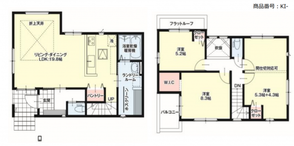 豊田市平戸橋町、新築一戸建ての間取り画像です