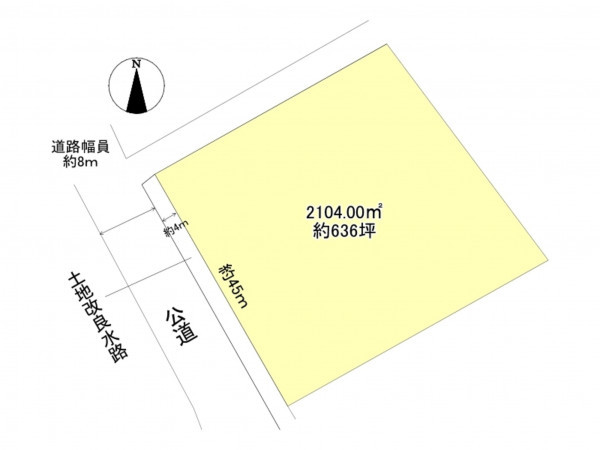 豊田市上丘町、土地の間取り画像です
