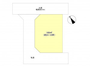 豊田市大清水町、土地の間取り画像です