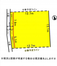 豊田市上丘町、土地の間取り画像です