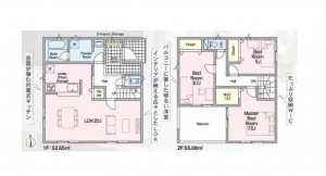 豊田市井上町、新築一戸建ての間取り画像です