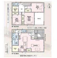 豊田市井上町、新築一戸建ての間取り画像です