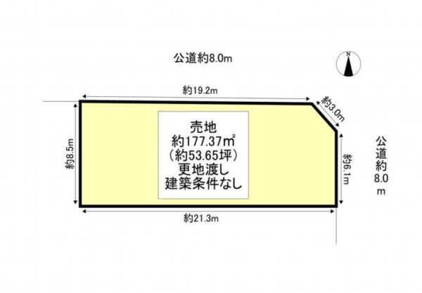 豊田市高上、土地の間取り画像です