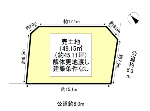 豊田市寿町、土地の間取り画像です