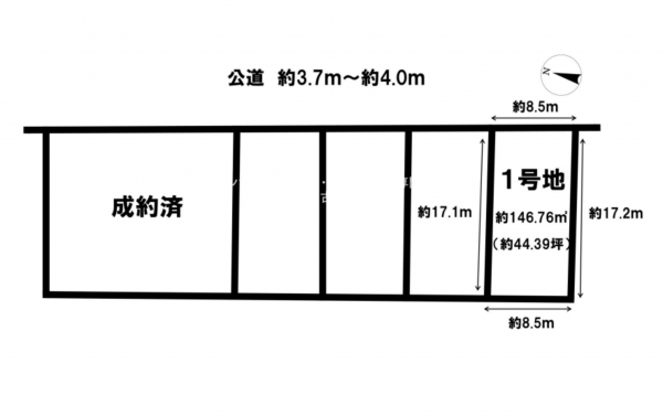豊田市小川町、土地の間取り画像です