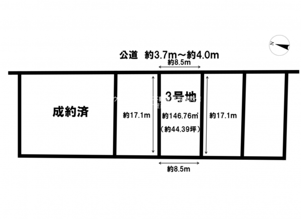 豊田市小川町、土地の間取り画像です