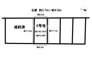 豊田市小川町、土地の間取り画像です