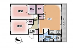 豊田市美里、マンションの間取り画像です