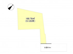 豊田市鴛鴨町、土地の間取り画像です