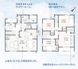 豊田市荒井町、新築一戸建ての間取り画像です