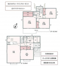 豊田市水源町、新築一戸建ての間取り画像です