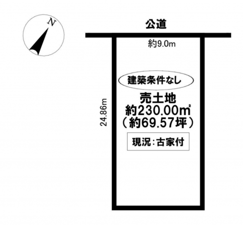 豊田市寿町、土地の間取り画像です