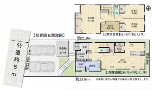 豊田市美里、新築一戸建ての間取り画像です